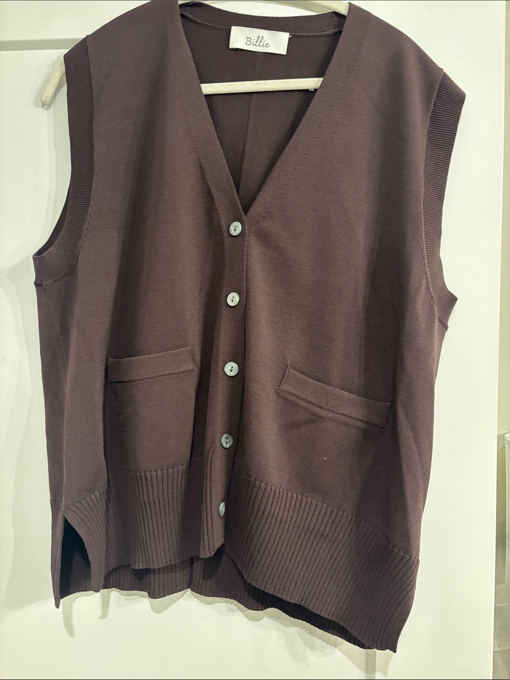 Billie Knit Top in Deep Brown